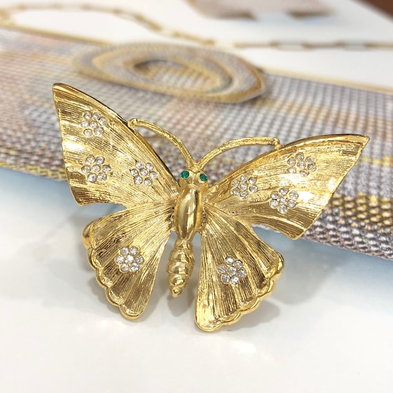 Broche Vintage Papillon En Métal - Occasion, Fabriqué En France