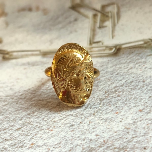 Bague VINTAGE - Tête Homme Laurier