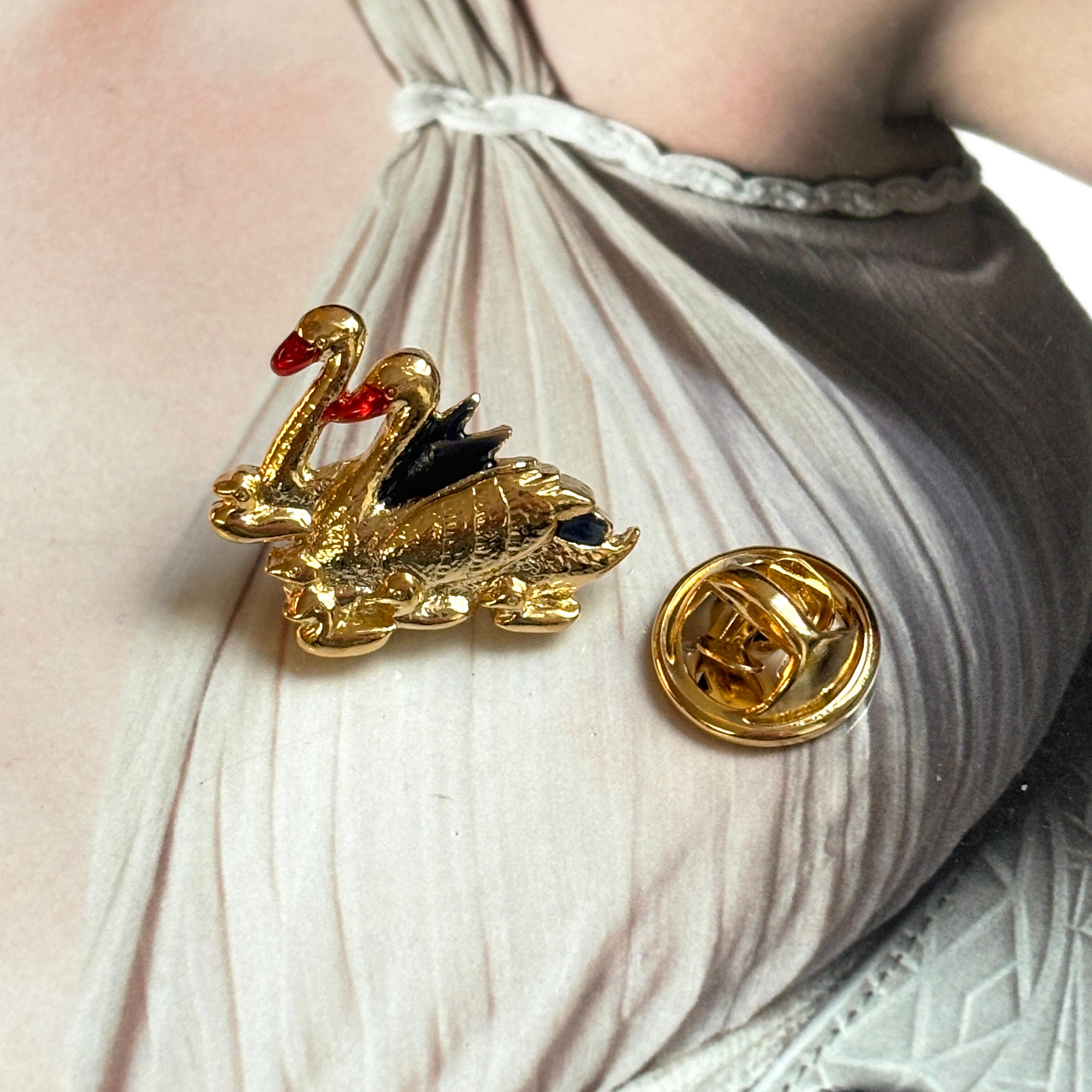 Broche de cygne vintage - France