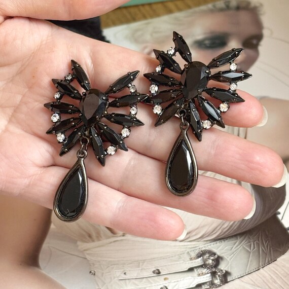 Boucles D'oreilles Clips Vintage Années 70 - Métal Argenté Et Doré, Bijou D'artiste Paris