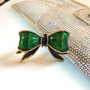 VINTAGE SPHINX Brooch - Small Black or Blue Green or Red Green Bow