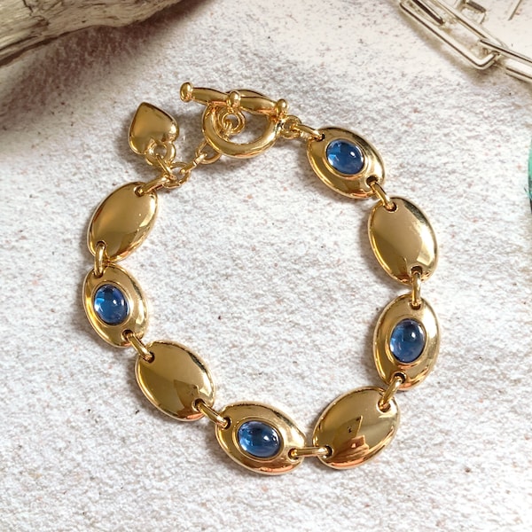 Bracelet VINTAGE - Ovale Bleu