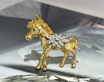 Bellissima Spilla Vintage In Cristallo Austriaco Raffigurante L - Foto 7