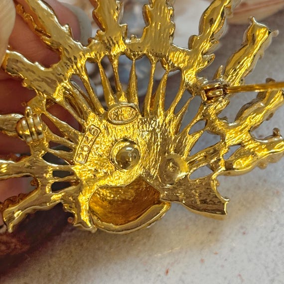 VINTAGE SPHINX Brooch - Crystal Peacock - Etsy