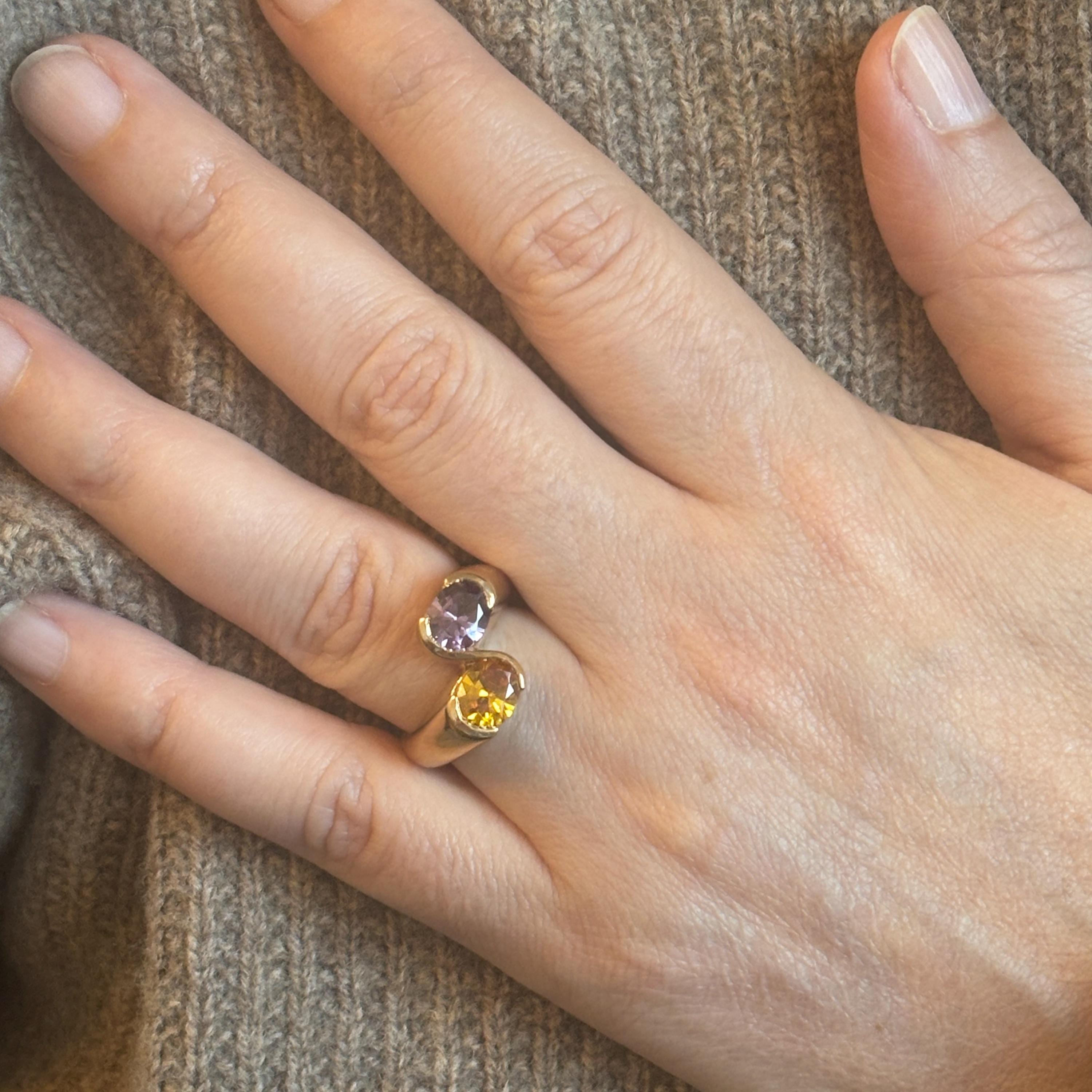 Bague Vintage Plaquée Or Taille 57 - Bijou Rétro Chic Et élégant - Occasion