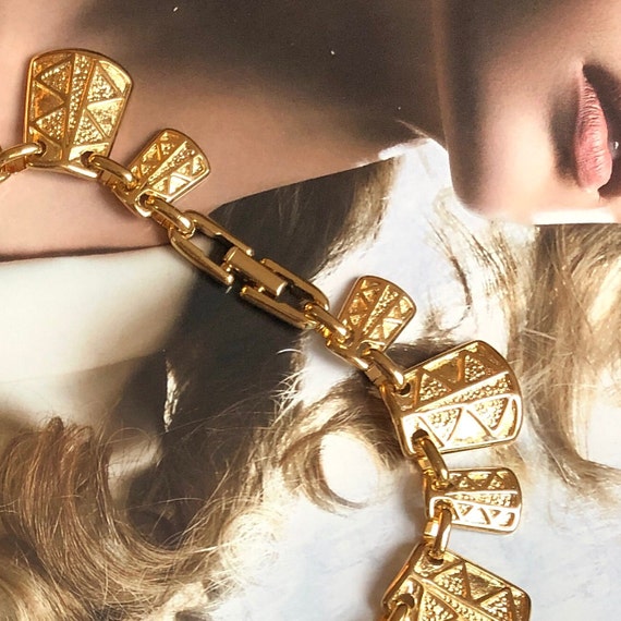 VINTAGE Necklace - Rectangle Triangle - image 3