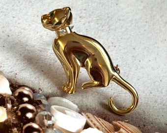 VINTAGE brooch - Cat