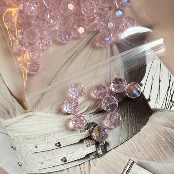 NBEADS - 10 Fili Di Perline Di Vetro AB (Aurora Boreale) - Biconiche Sfaccettate 4mm - Colori Assortiti