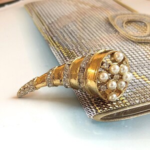 ART NOUVEAU GRANDE Broche ancienne 1900 corne sculptée Brooch EUR 75,00 - FR