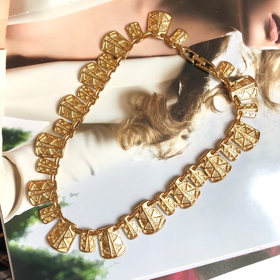 VINTAGE Necklace - Rectangle Triangle - image 1