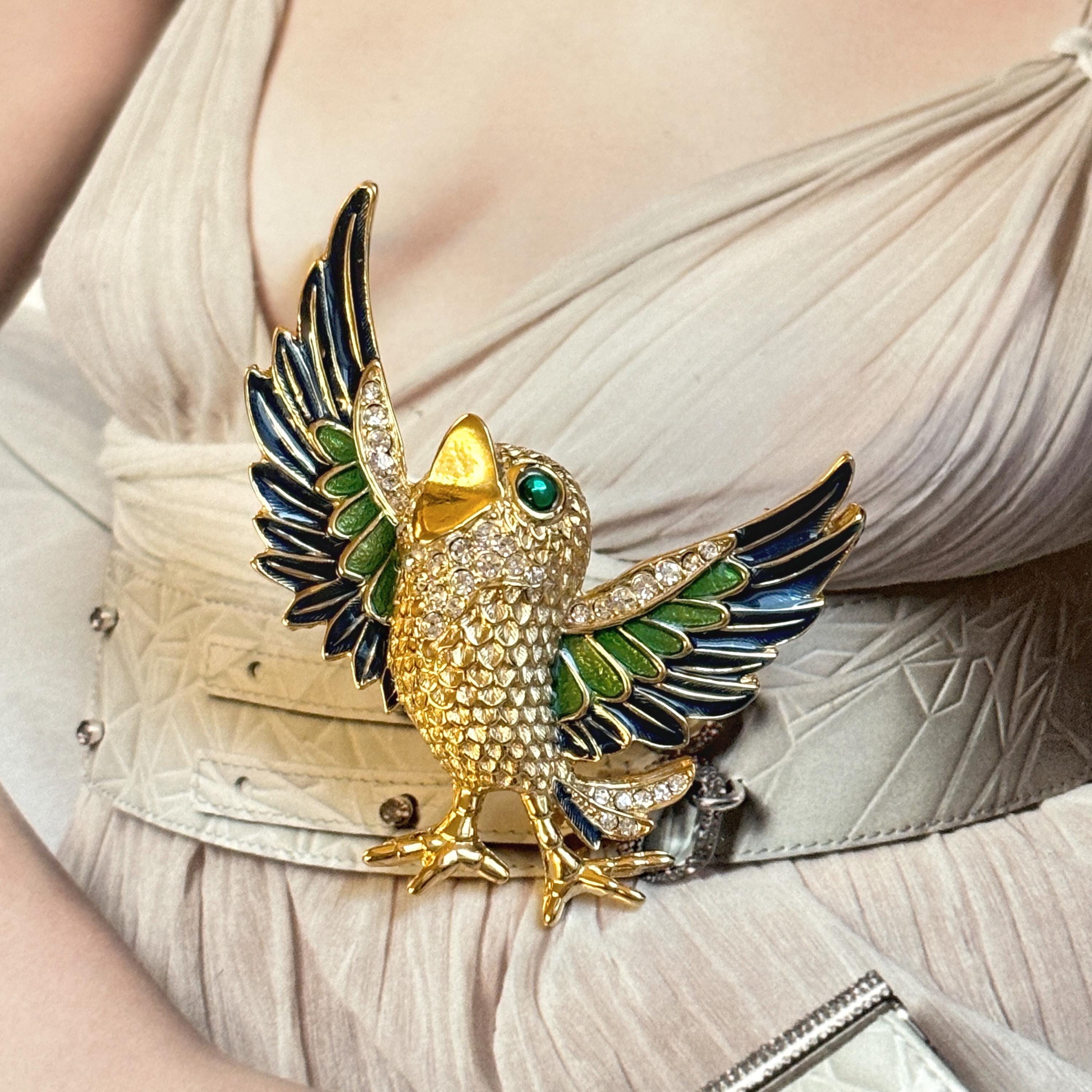Broche Vintage Oiseau - Ancienne - Occasion