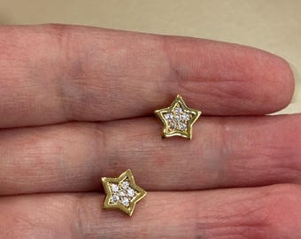Orecchini A Cerchio Placcati Oro Con Zirconia Cubica - 3 Cm