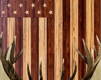 AMERICAN FLAG DEER Wrap (a Pair)