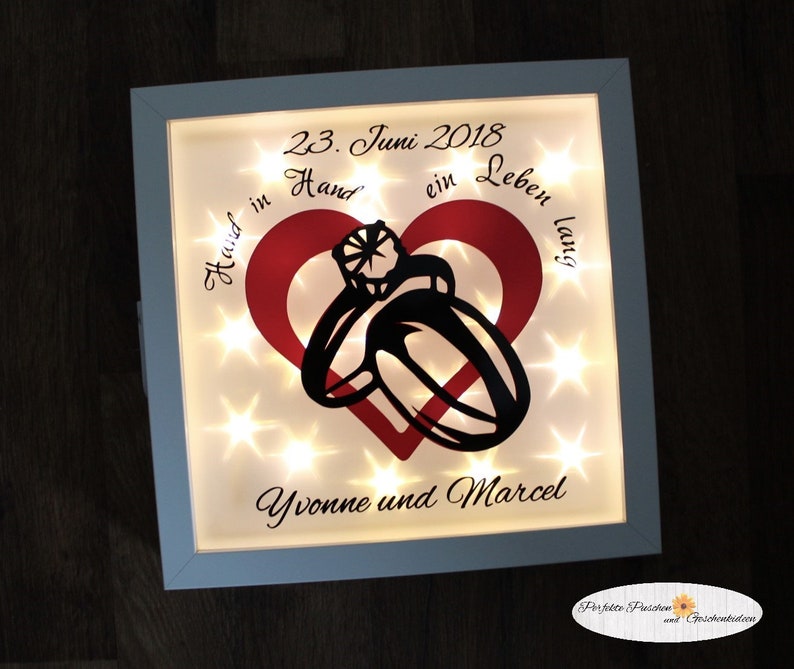 Bilderrahmen beleuchtet / Leuchtrahmen für verliebte HOCHZEIT Etsy