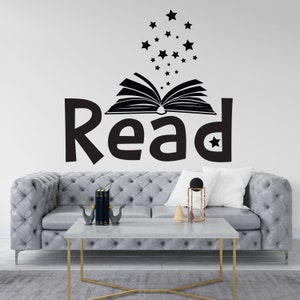 Book wall decal Library Wall decor Reading wall art Decal Book QuoteLover Wall Bathroom Wall Decals Stickers Vinyl 013DE