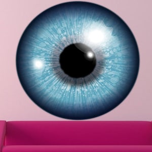 Huge Eye Full Color Decal, Big Eye Full color sticker, Eye wall art cn 169