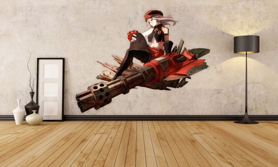 God eater Alisa Full Wall Decal Anime Girl Decal Car wrap graphics  Cool girl wall art Anime car wrap side Cool girl decor