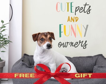Sinal de salão de beleza, decoração de parede de cachorro, decalque de cachorro, decalque de salão de beleza, salão de beleza de cães, tratador de animais de estimação, decoração de pet shop, logotipo de salão de beleza
