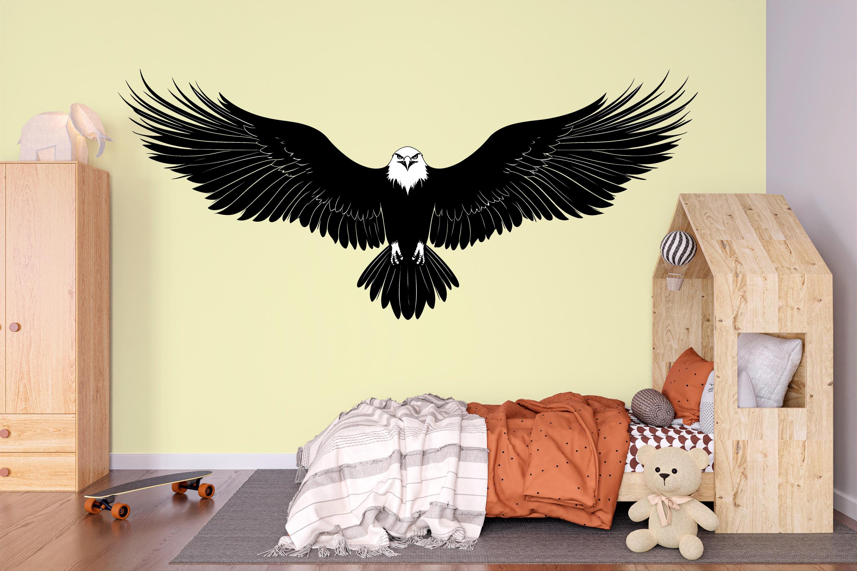 Eagle Wall Mural Flying Eagle Wall Art Kids Room Animal Decor