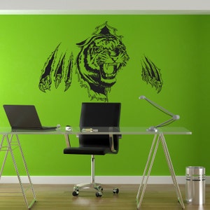Tiger Huge Wall Sticker, Tiger Wall Decal, Wall Art, Tiger Wall Decor no 021