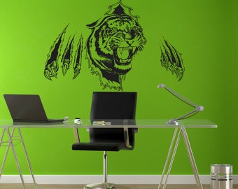 Tiger Huge Wall Sticker, Tiger Wall Decal, Wall Art, Tiger Wall Decor no 021