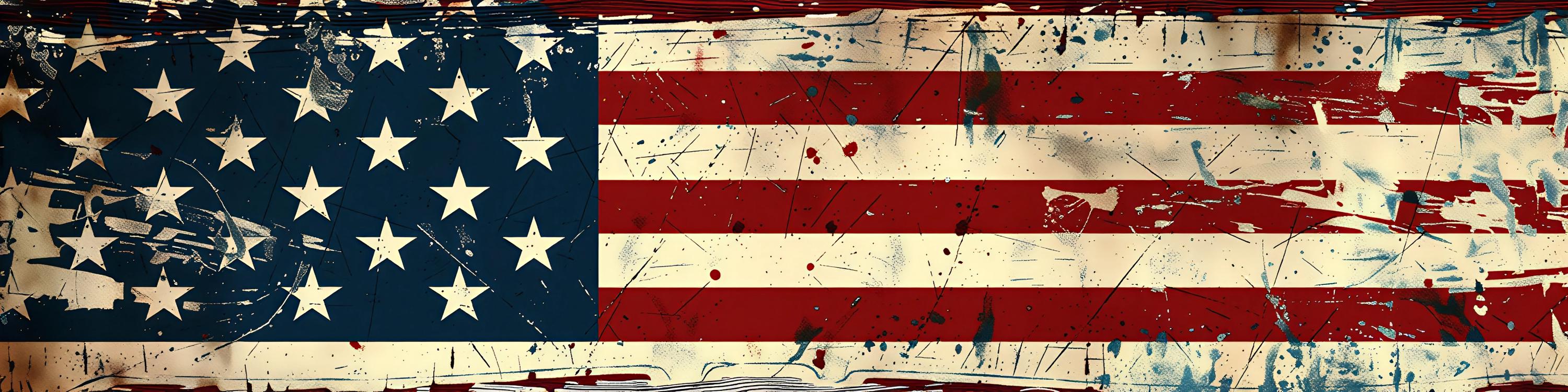 風合いのあるアメリカ国旗トラックラップ – ピックアップトラック用