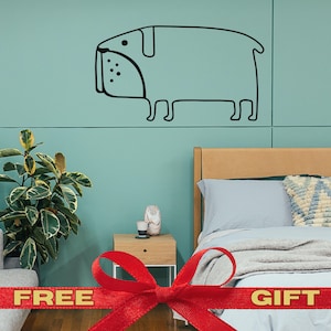Cute Pug Wall Decal for Mom Dog Sticker Vinyl Wall Decal for Grooming Salon Decor Pet 3D Cute Pug Sticker Little Dog Room Decor Idea for Kid