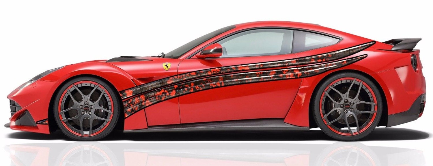 Side Stripes Full Color Car Vinyl Design Stripes Car Wrap Etsy