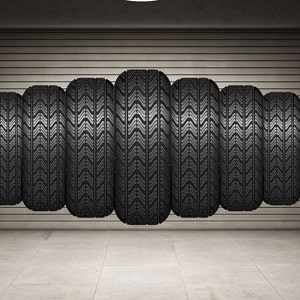 Tires Full Color Decal, Dealership Full color sticker, wall art, cn 089