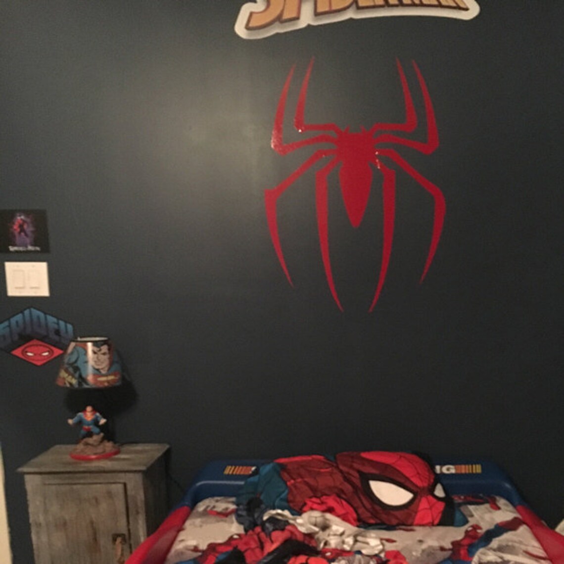 Spiderman Symbol decal Spiderman Huge Logo Sticker Spider Etsy