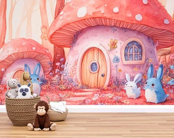 Wald Wanddeko Kinderzimmer Wanddeko Waldtier Waldtier Hase mit Waldapfel gestrickt Vn446
