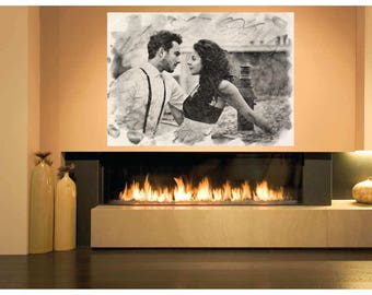Charcoal Portrait From your Picture, Perfect gift. Best Gift, Painteeze cfb 39