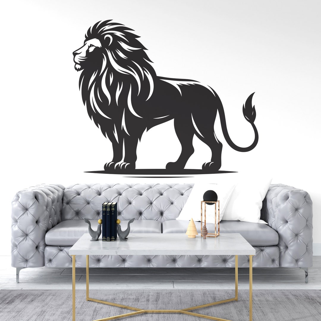 Lion Kings Wall Decal Animal Wall Decor Safari Lion Wall Art Decal Lion ...