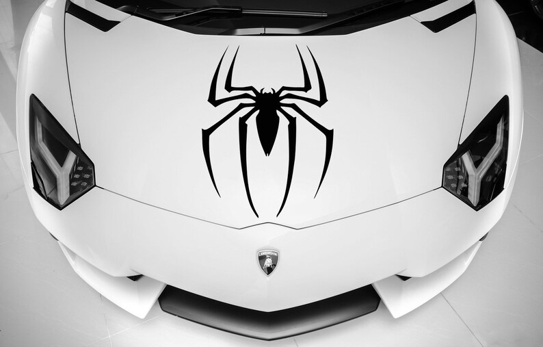 Spiderman Symbol Decal Spiderman Huge Logo Sticker Spider Etsy