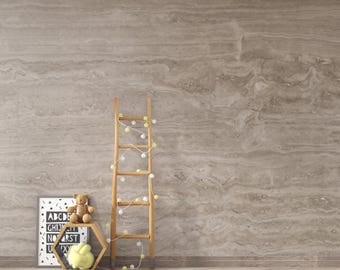 Beige Travertine Wallpaper | Neutral Stone Texture Wallpaper | Luxury Marble Effect Peel and Stick Wallpaper | Modern Minimalist Decor 445DE
