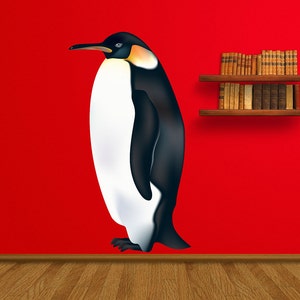 Penguin Full Color Sticker, Penguin Full color sticker, kunst aan de muur, cn 119