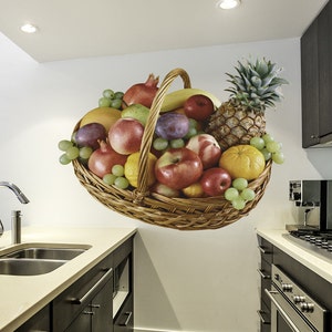 Fruit Basket Full Color Decal, Fruit Basket Full color sticker, wall art cn 178