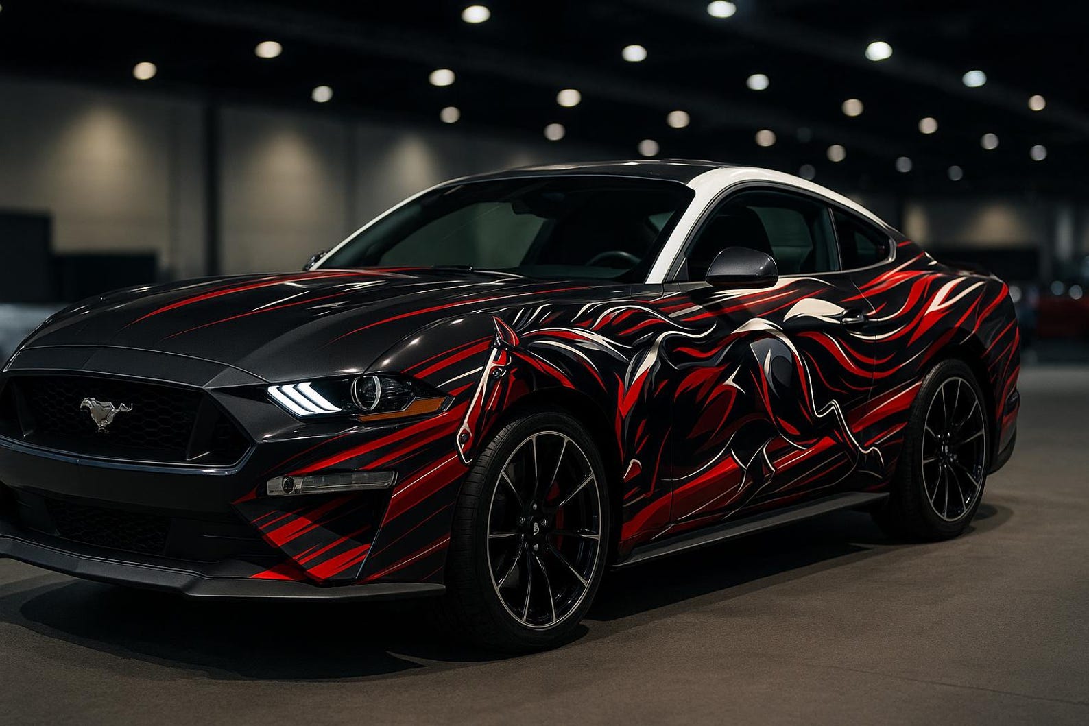 Red Mustang Running Horse Full Car Wrap – Vinyl Decal Graphics Kit ...