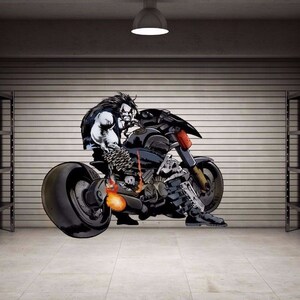 Evil Biker Full Color Decal, Chopper Full color sticker, Bike wall art cn 007