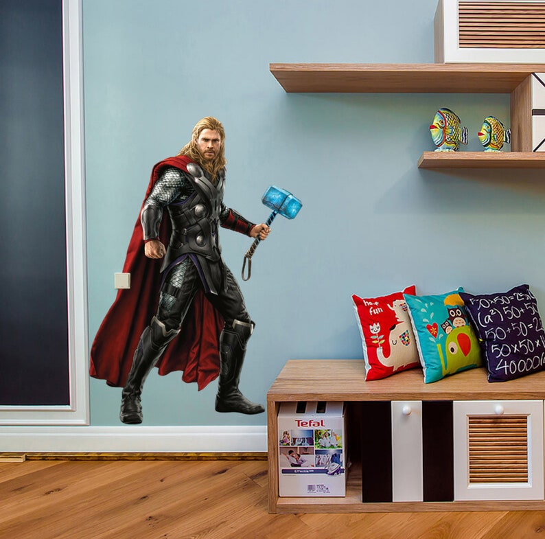 Thor Full Color Decal Thor Full Color Sticker Thor Wall Art - Etsy