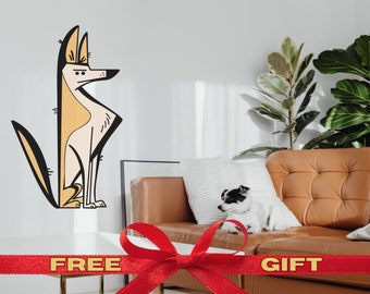 Shepherd Wall Decal Minimalist Wall Art Animal Wall Decal Puppy Sticker Dog Mom Vet Office Decor Vet Tech Gift Wall Decor Dog Stickers