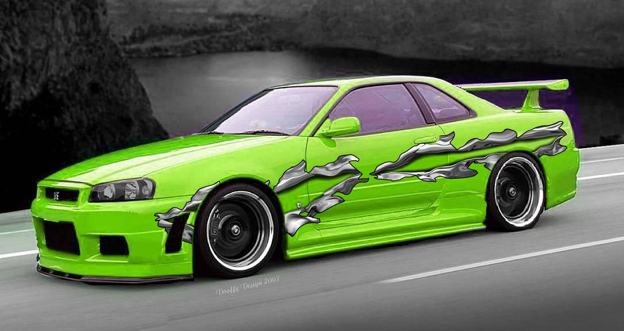 Ripped Metal Full Color Car Vinyl Design, Racing Car Decal, Car Vinyl ...