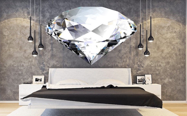 Diamond Full Color Decal, Diamond Full Color Sticker, Diamond Wall Art ...