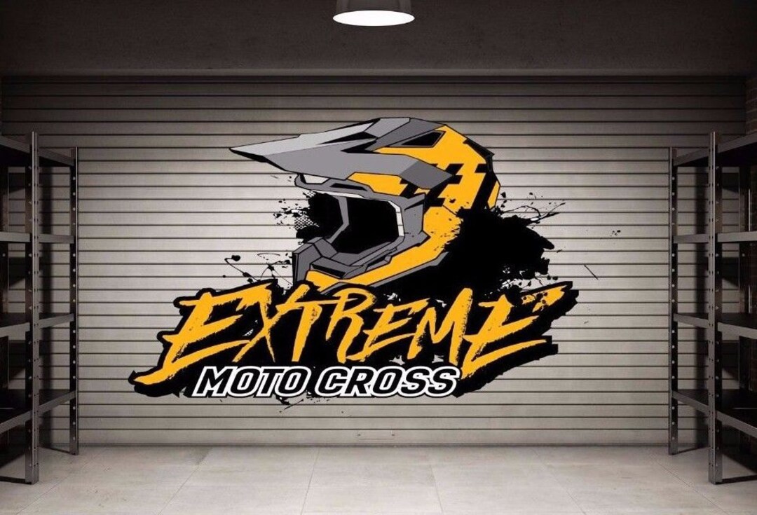 Casco de motocross Calcomanía a todo color, pegatina extrema a