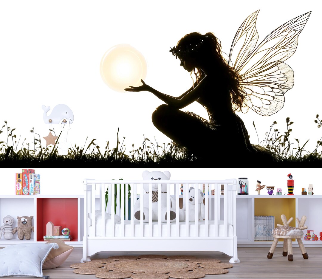 Fairy Wall Decal – Glowing Fairy Wall Art, Nursery Wall Sticker ...