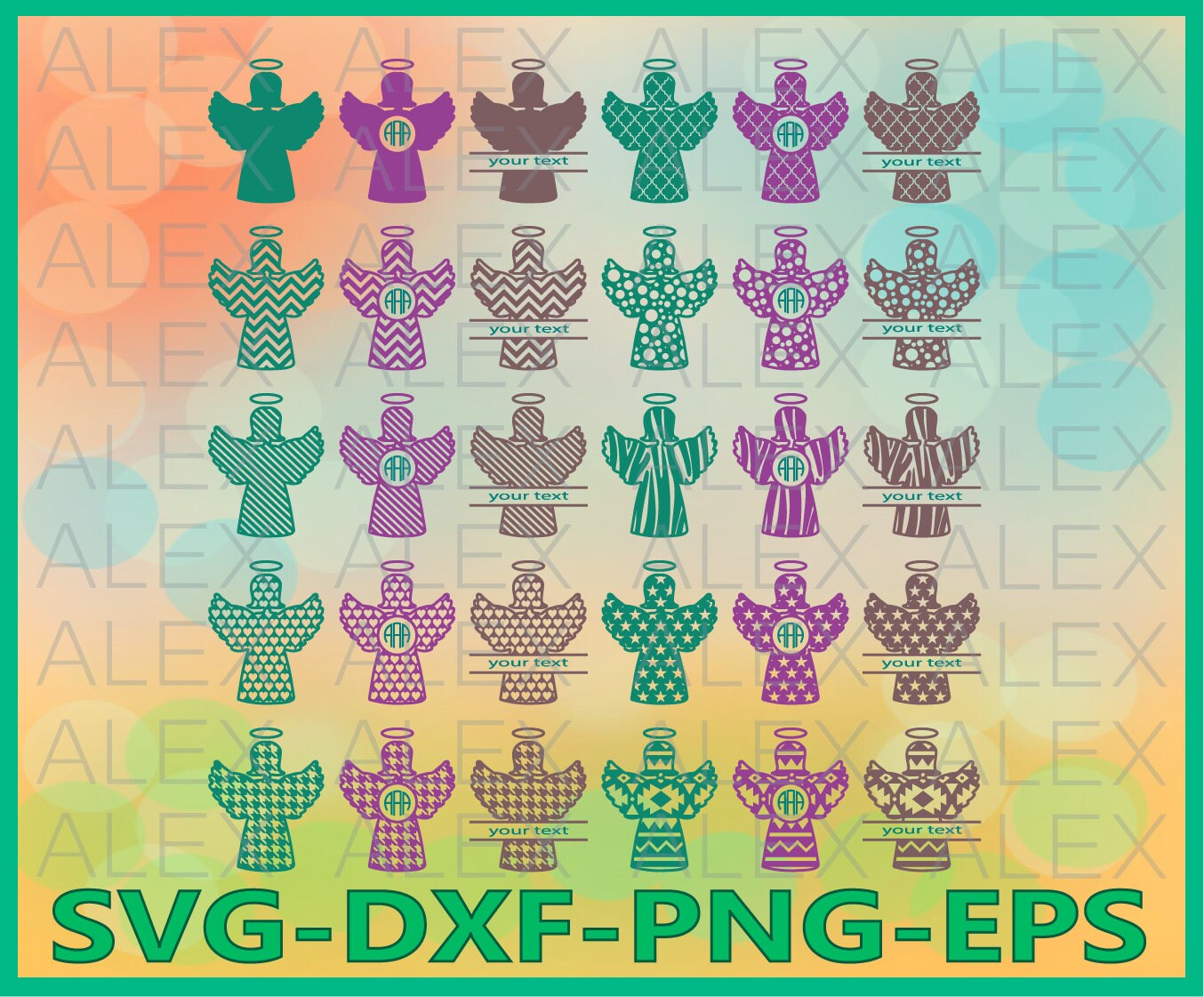 70 Off Angels Frames Svg Angel Monogram 50