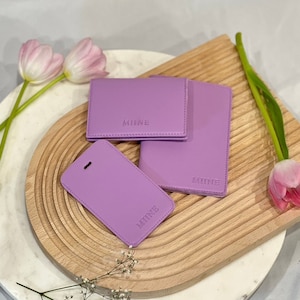 passaporte personalizado pastel, etiqueta de bagagem e porta-cartão de nome, PERSONALIZADO, nome em relevo GRÁTIS, presentes, 18 cores, lembrancinhas de casamento