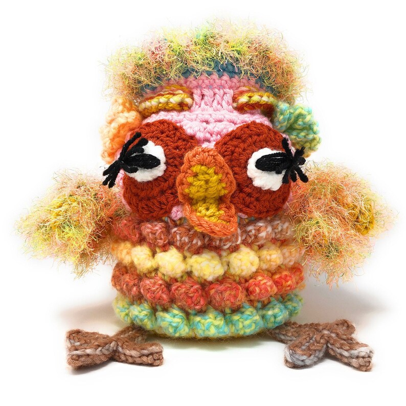 Owl Crochet Coachella Lunch Bag Cute Forest Kawaii Mori image 2