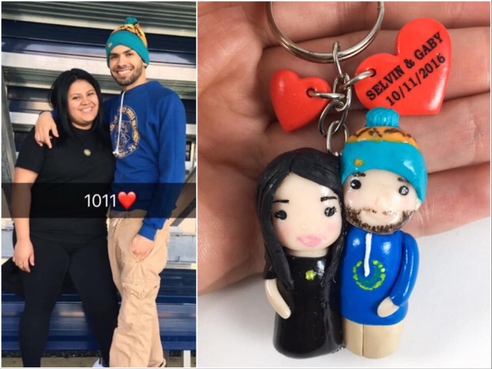 Matching Keychains Keychain For Girlfriend It Started With A KISS