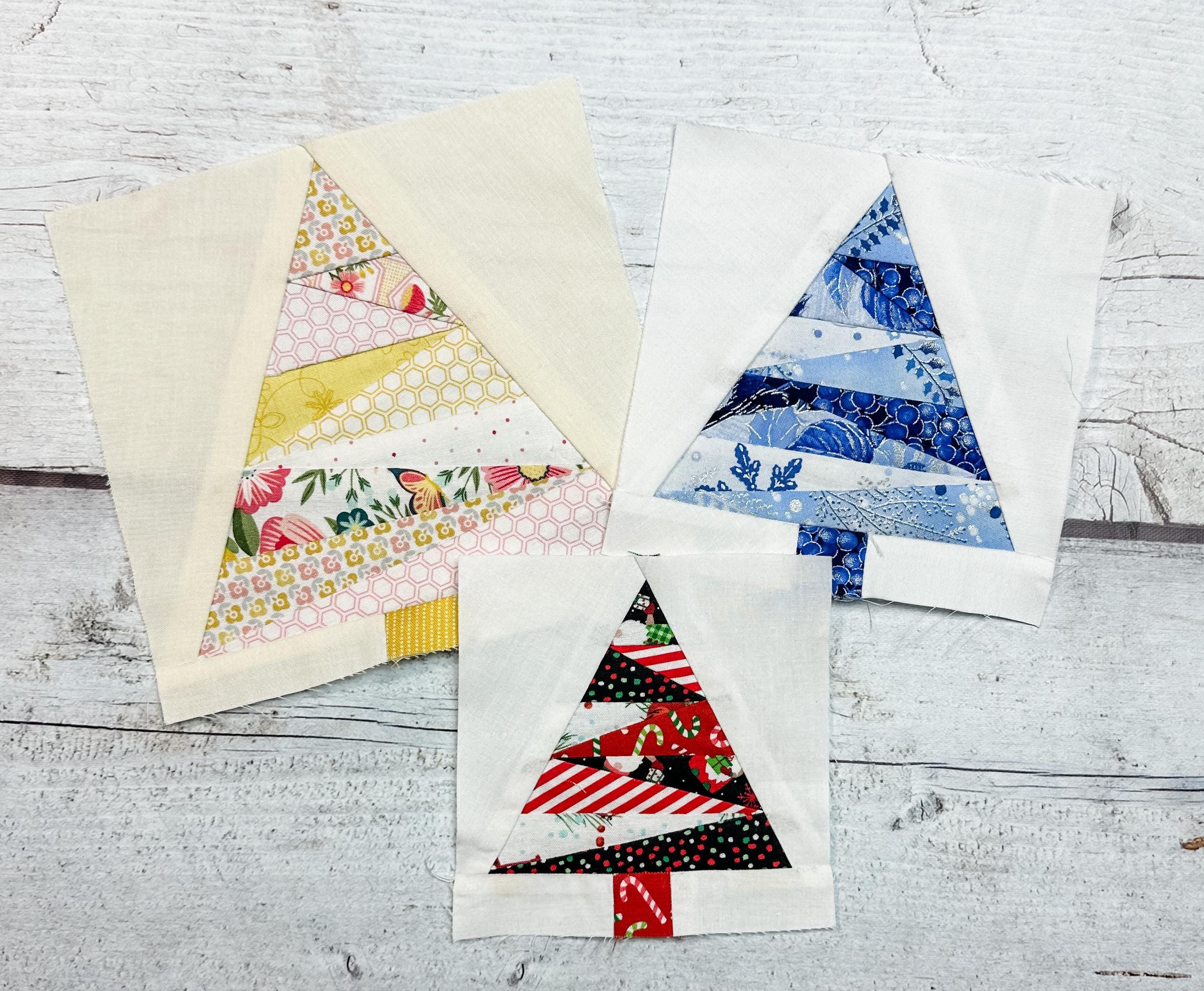 Christmas Tree FPP Quilt Block Simple Sewing Pattern, 4 Sizes, PDF ...
